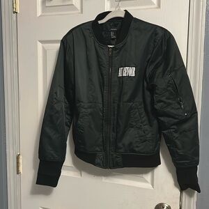 Black bomber jacket